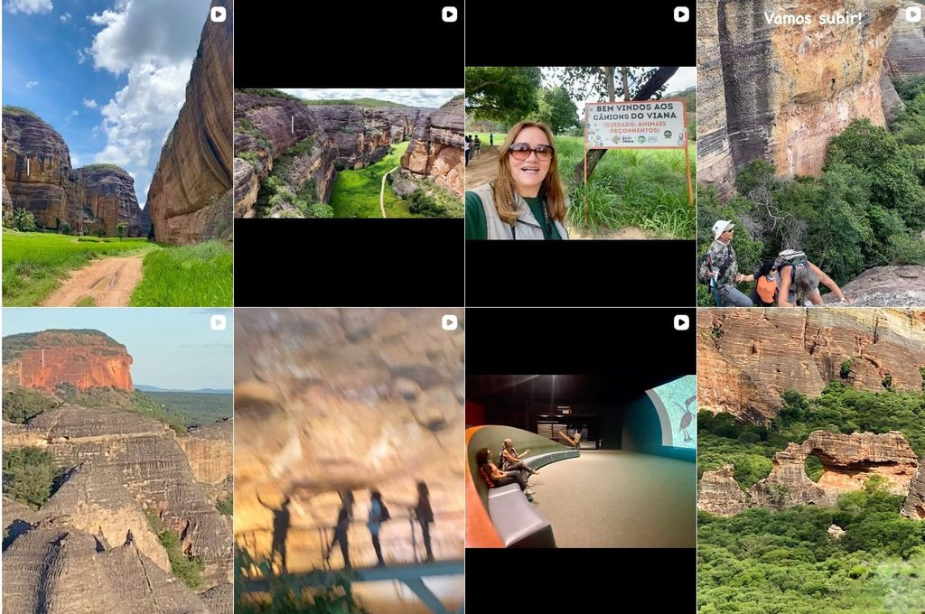 Imagem com 8 imagens de pontos turísticos do Piauí