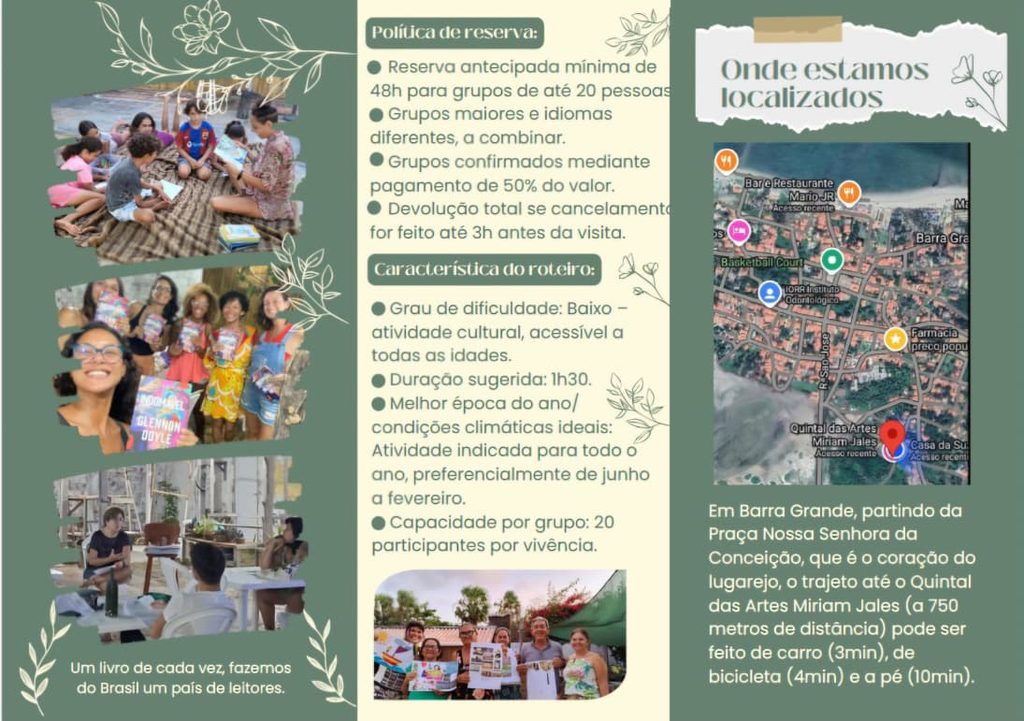 Folder do Roteiro Turístico Quintal das Artes, Palavras, Encantos e Saberes - Parte 2